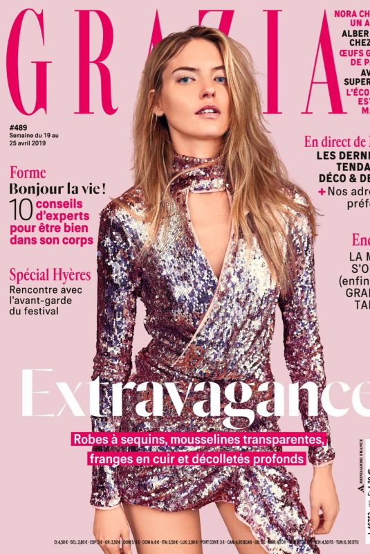 MARTHA HUNT in Grazia Magazine, France April 2019