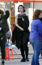 MARY ELIZABETH WINSTEAD on the Set of Birds of Prey in Los Angeles 03/31/2019