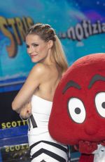 MICHELLE HUNZIKER at Striscia La Notizia Photocall in Milan 04/15/2019