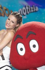 MICHELLE HUNZIKER at Striscia La Notizia Photocall in Milan 04/15/2019