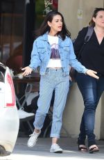 MILA KUNIS in Double Denim Out in Studio City 04/11/2019