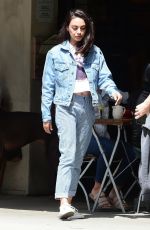 MILA KUNIS in Double Denim Out in Studio City 04/11/2019