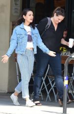 MILA KUNIS in Double Denim Out in Studio City 04/11/2019