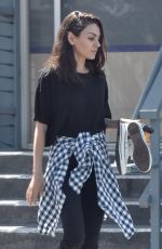 MILA KUNIS Leaves Nail Spa in Studio City 04/18/2019