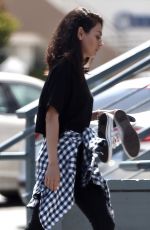 MILA KUNIS Leaves Nail Spa in Studio City 04/18/2019