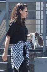 MILA KUNIS Leaves Nail Spa in Studio City 04/18/2019