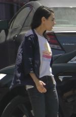 MILA KUNIS Out and About in Studio City 04/26/2019