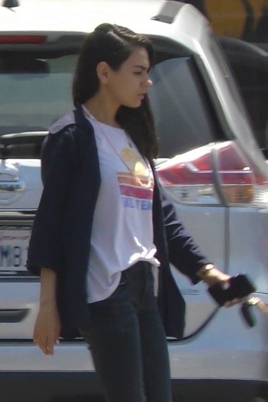 MILA KUNIS Out and About in Studio City 04/26/2019