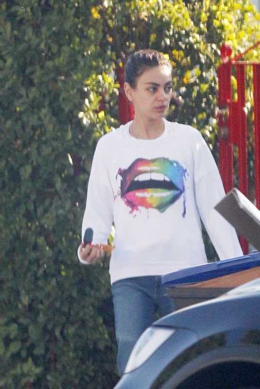 MILA KUNIS Out in Los Angeles 04/02/2019