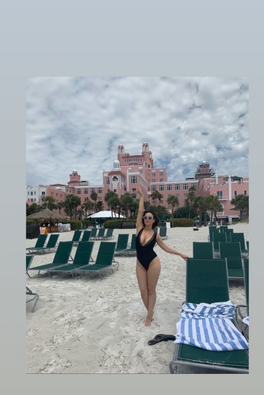 MILANA VAYNTRUB in Swimsuit at St. Pete Beach 04/26/2019 Instagram Pictures