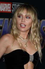 MILEY CYRUS at Avengers: Endgame Premiere in Los Angeles 04/22/2019