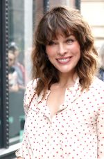 MILLA JOVOVICH Arrives at Build Series in New York 04/08/2019