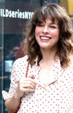 MILLA JOVOVICH Arrives at Build Series in New York 04/08/2019