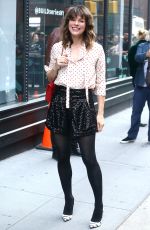 MILLA JOVOVICH Arrives at Build Series in New York 04/08/2019
