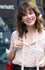 MILLA JOVOVICH Arrives at Build Series in New York 04/08/2019