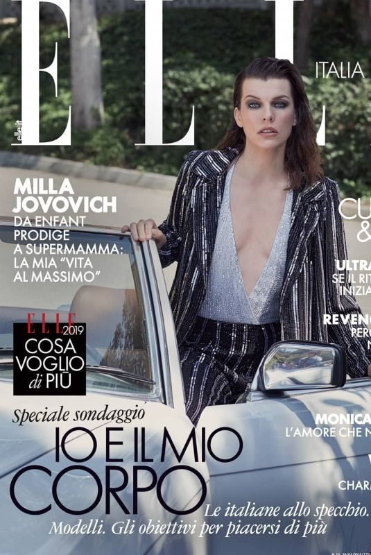 MILLA JOVOVICH in Elle Magazine, Italy April 2019