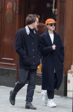 NATALIA DYER and Charlie Heaton Out in Paris 04/10/2019