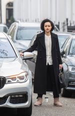 NATHALIE EMMANUEL on the Set of Four Weddings and a Funeral Show in London 04/23/2019