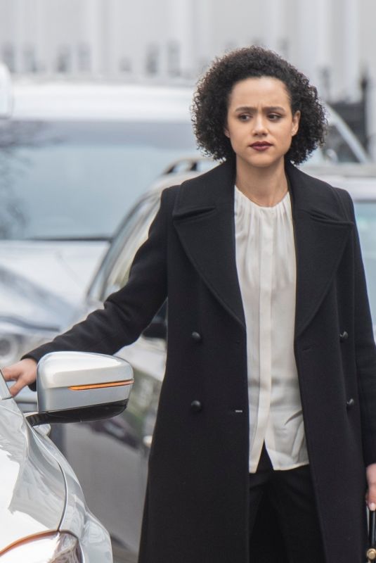 NATHALIE EMMANUEL on the Set of Four Weddings and a Funeral Show in London 04/23/2019
