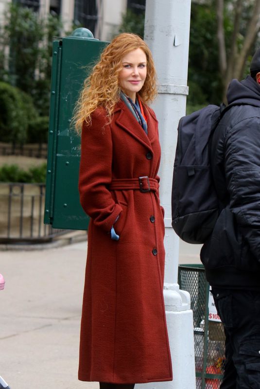 NICOLE KIDMAN on the Set of The Undoing in New York 04/01/2019