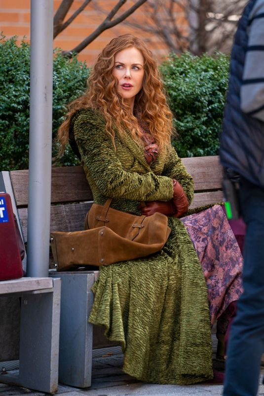 NICOLE KIDMAN on the Set of The Undoing in New York 04/03/2019