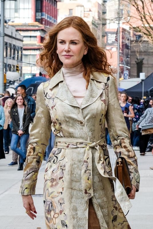 NICOLE KIDMAN on the Set of The Undoing in New York 04/13/2019