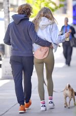 NINA AGDAL and Jack Brinkley with Their Dog Out in New York 04/24/2019