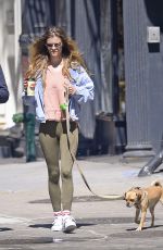 NINA AGDAL and Jack Brinkley with Their Dog Out in New York 04/24/2019