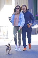 NINA AGDAL and Jack Brinkley with Their Dog Out in New York 04/24/2019