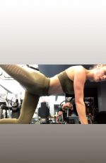 NINA AGDAL Woirkout at a Gym, Instagram Pictures and Video 04/25/2019