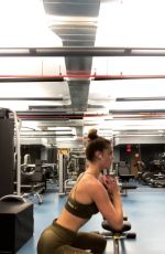 NINA AGDAL Woirkout at a Gym, Instagram Pictures and Video 04/25/2019