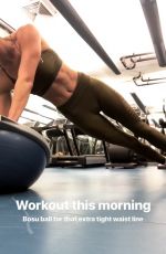 NINA AGDAL Woirkout at a Gym, Instagram Pictures and Video 04/25/2019