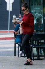 NINA DOBREV Out for Coffee in West Hollywood 04/16/2019