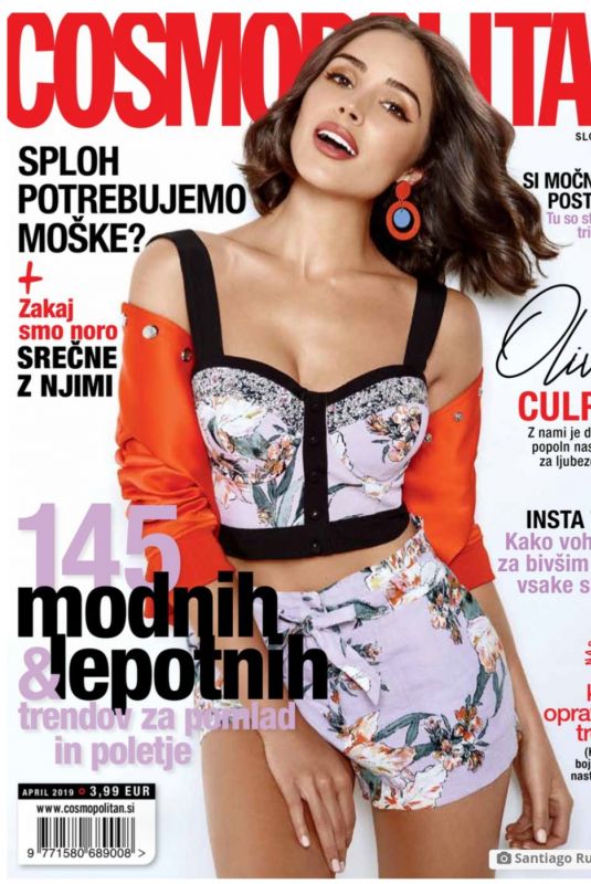 OLIVIA CULPO on the Cover of Cosmopolitan Magazine, Slovenia April 2019