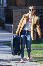 OLIVIA WILDE in Ripped Jeans Out in New York 04/03/2019