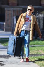 OLIVIA WILDE in Ripped Jeans Out in New York 04/03/2019