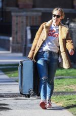 OLIVIA WILDE in Ripped Jeans Out in New York 04/03/2019