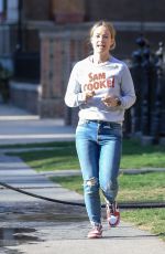 OLIVIA WILDE in Ripped Jeans Out in New York 04/03/2019