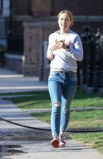 OLIVIA WILDE in Ripped Jeans Out in New York 04/03/2019