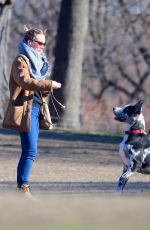 OLIVIA WILDE Out with Her Dog in New York 04/01/2019