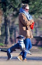 OLIVIA WILDE Out with Her Dog in New York 04/01/2019