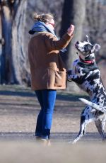 OLIVIA WILDE Out with Her Dog in New York 04/01/2019