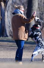 OLIVIA WILDE Out with Her Dog in New York 04/01/2019