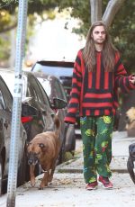 PARIS JACKSON and Gabriel Glenn Out with Their Dog in Los Angeles 04/10/2019