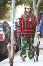 PARIS JACKSON and Gabriel Glenn Out with Their Dog in Los Angeles 04/10/2019