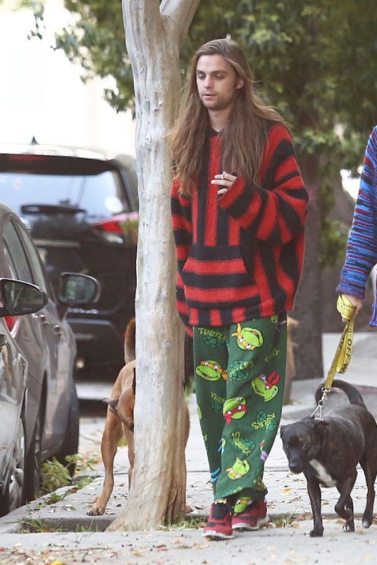 PARIS JACKSON and Gabriel Glenn Out with Their Dog in Los Angeles 04/10/2019