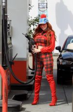 PHOEBE PRICE at a Gas Station in Beverly Hills 04/05/2019