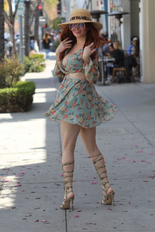 PHOEBE PRICE Out Shopping in Beverly Hills 04/19/2019