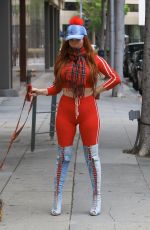 PHOEBE PRICE Out with Her Dog in Beverly Hills 04/16/2019