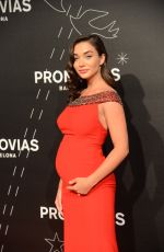 Pregnant AMY JACKSON at Pronovias Fashion Show in Barcelona 04/26/2019